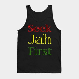 Seek Jah First, Rastafarian Tank Top